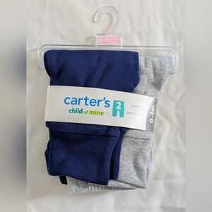 Carter's Child of Mine Navy and Gray Pants Set